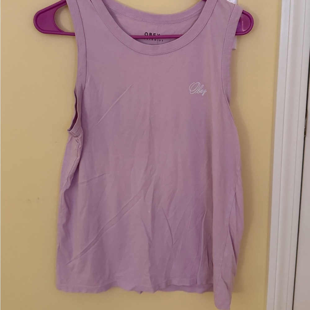 Obey Women's Light Purple Tank Top